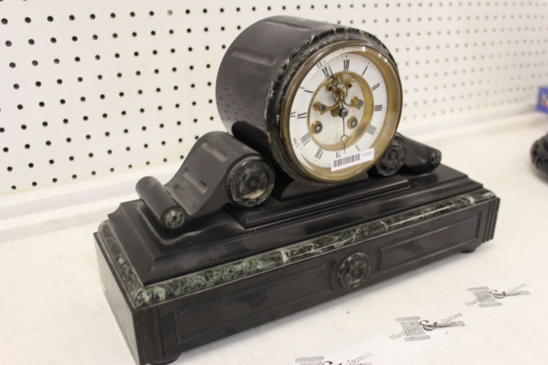 40cm Slate Mantle Clock - Image 2 of 4