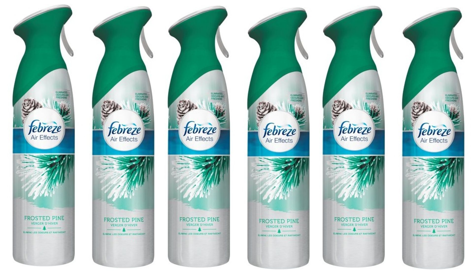 V Brand New 6 x Febreeze Frosted Pine Air Freshner 300ml - Ocado £18.00 (£3.00 Per Can) X 2 YOUR BID