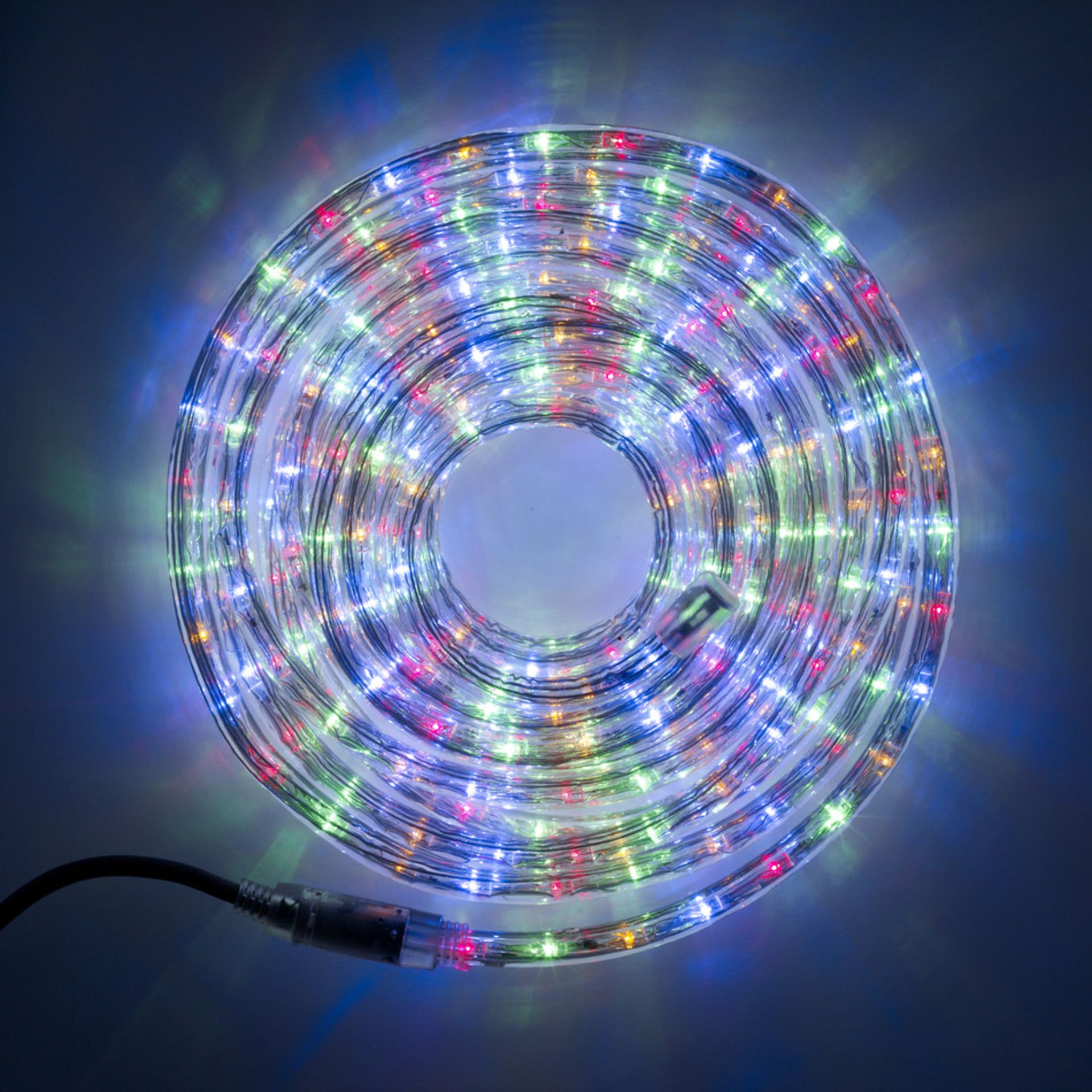V Brand New 5M Multi-Coloured LED Rope Light - 8 Functions - Indoor & Outdoor Use - Online Price £