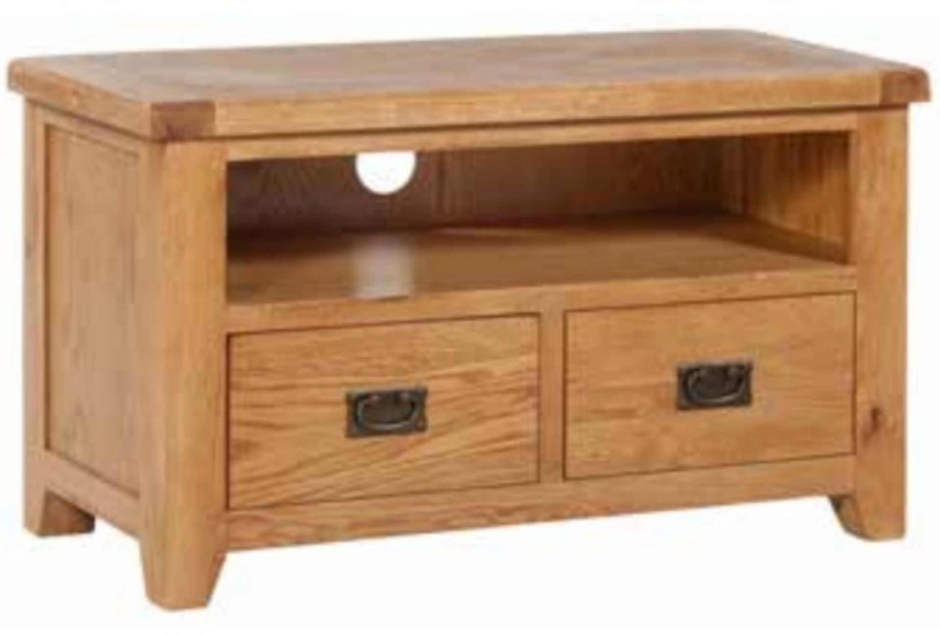 V Brand New Chiswick Oak Standard TV Unit 95w x 44d x 55h cms ISP £258.00 (Similar at