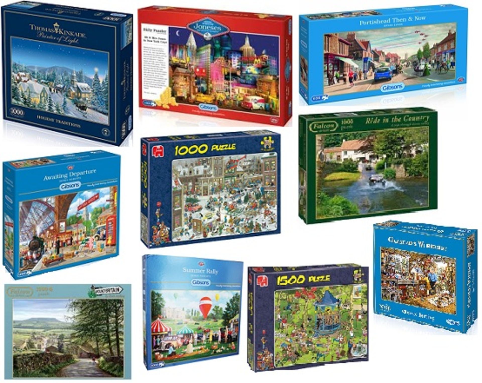V Brand New Job Lot Of Ten Assorted Jigsaw Puzzles Ranging From £5-£25 - Pieces Ranging From 100-