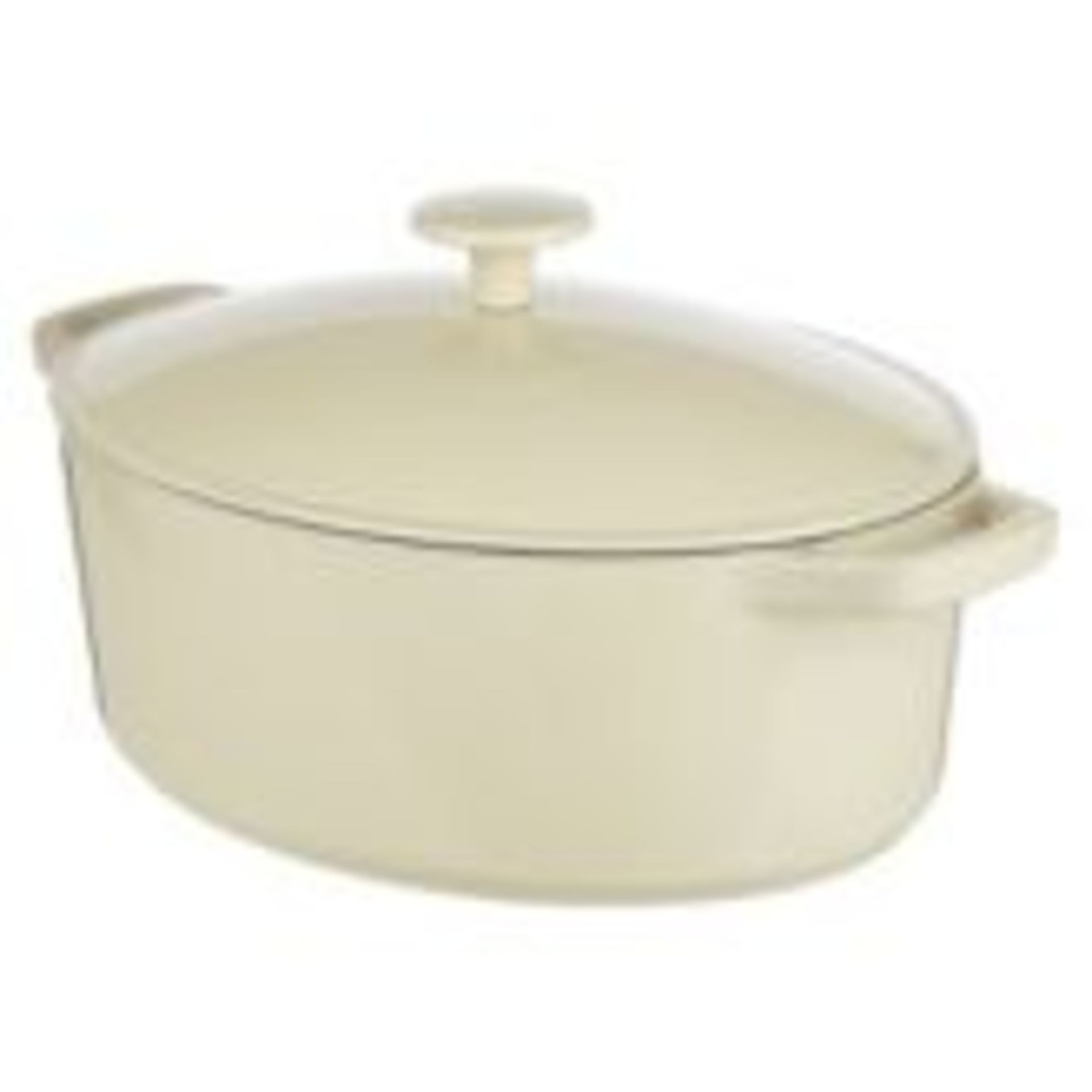 V Brand New 5.2L Cast Iron Casserole Dish with Lid Cream - ISP £45.00 (Sainsbury's) X 2 YOUR BID