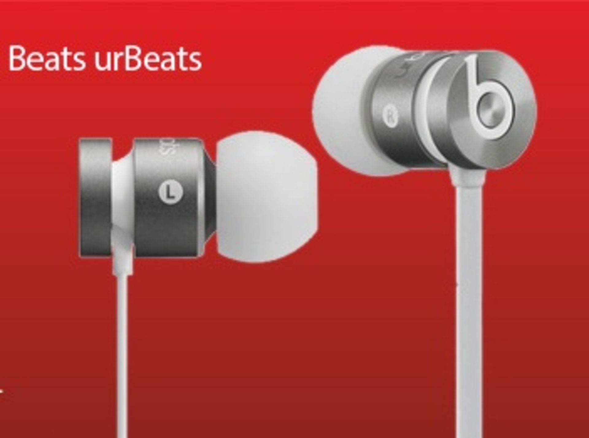 V *TRADE QTY* Brand New Beats By Dr Dre urBeats Earphones - Silver - These are boxed and sealed - - Image 2 of 2