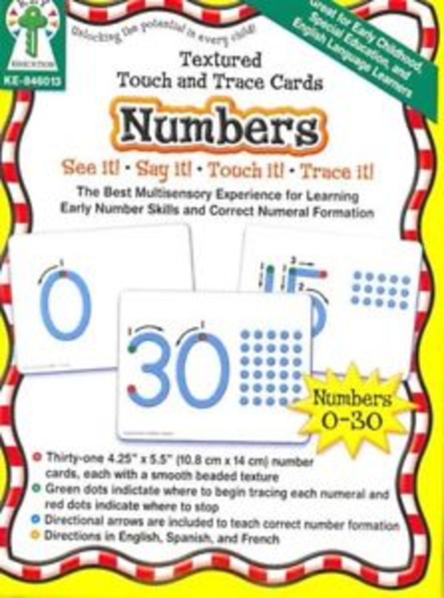 V Brand New Key Education Textured Touch & Trace Cards-Numbers ISP £20.09 (Ebay)