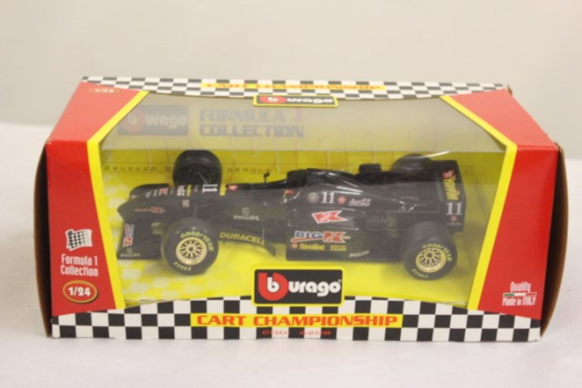 V Brand New Burago 1/24 Scale Formula One Collection Cart Champion Model Car