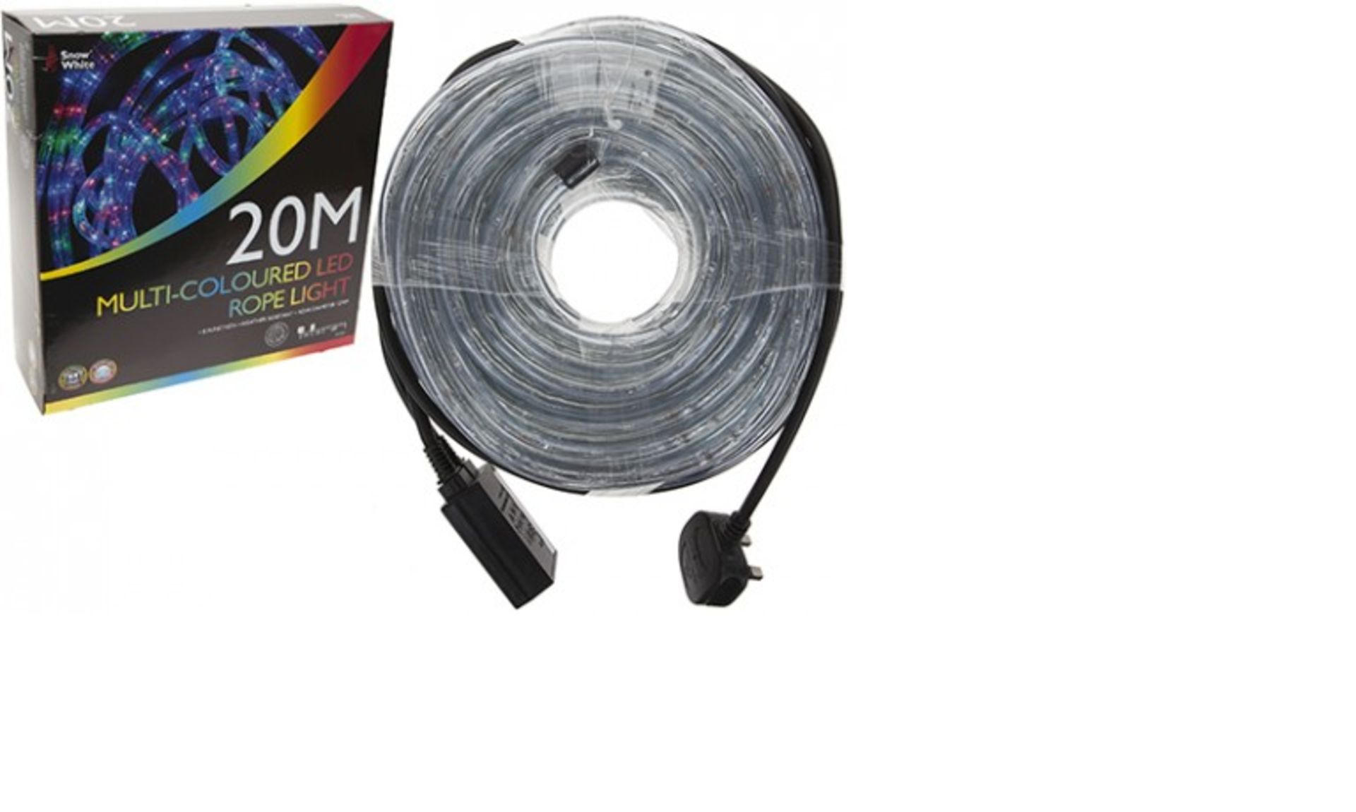 V Brand New 20m Multi-Coloured Eight Function Weather Resistant Rope Light X 2 YOUR BID PRICE TO