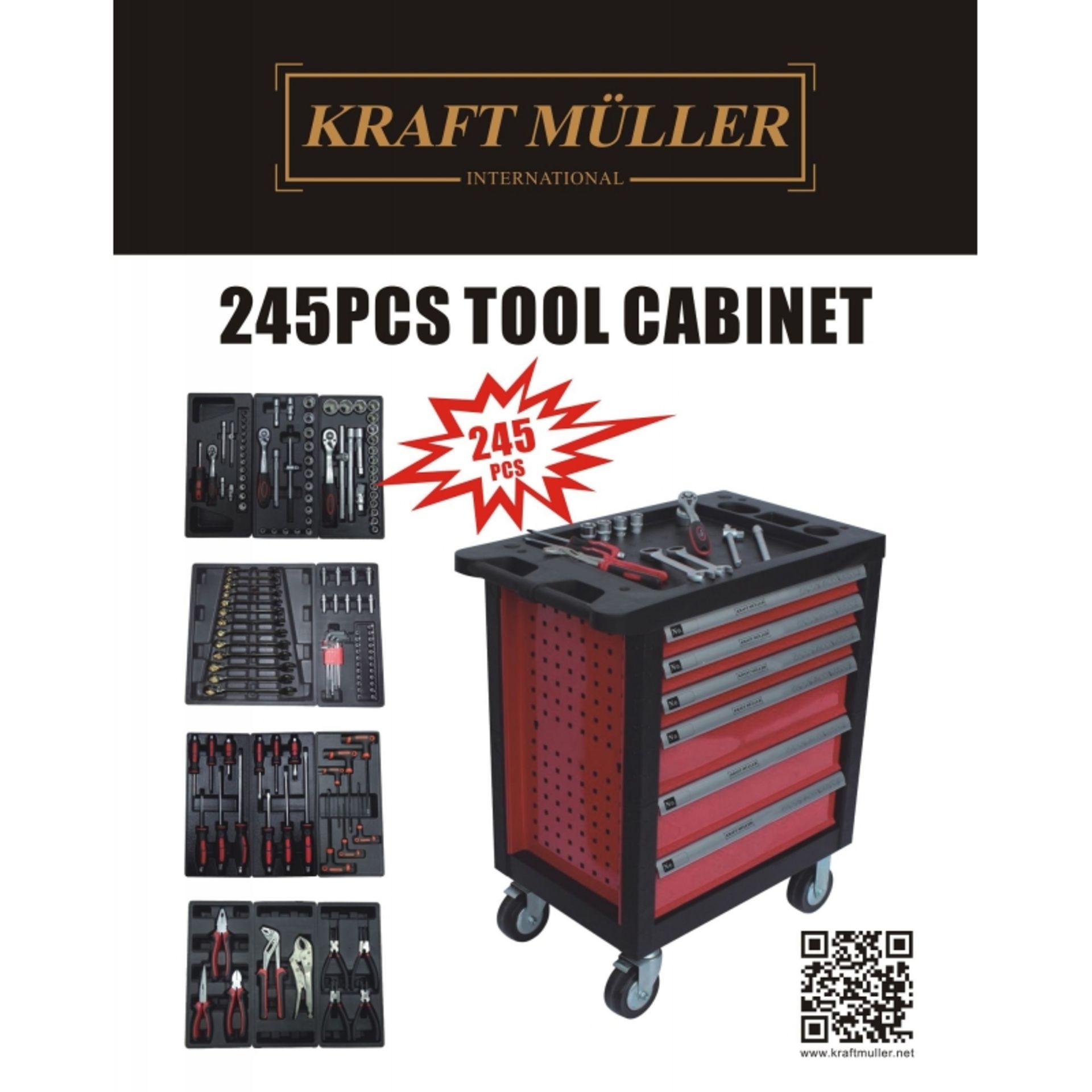 V Brand New Locking Professional Tool Cabinet On Castors with Six Drawers RRP 1999 Euros (Includes - Bild 2 aus 5