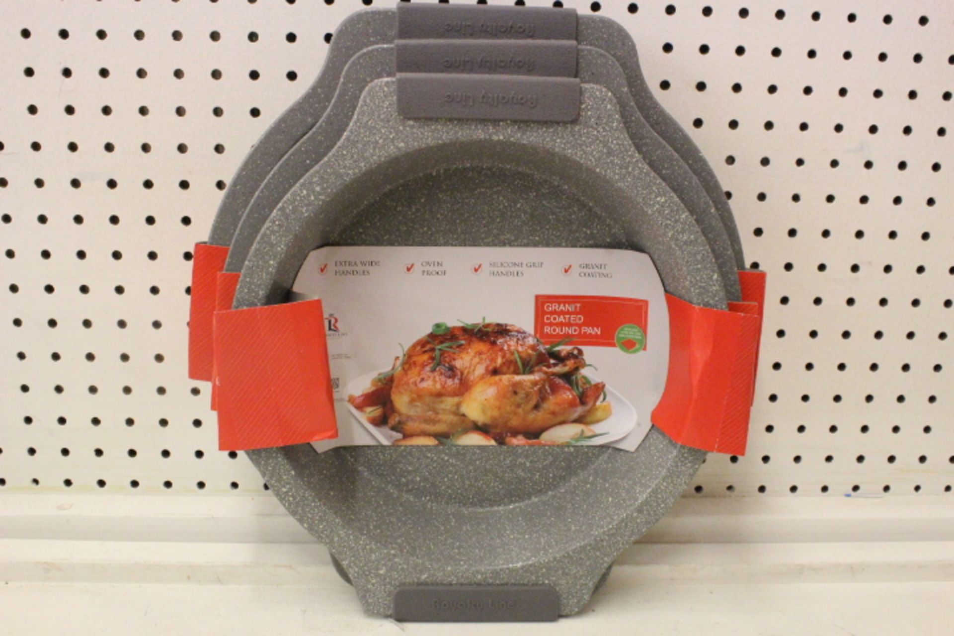 V Brand New Set Of Three Roasting Pans - Three Layer Durable Granite Coating - Comfortable - Image 2 of 2