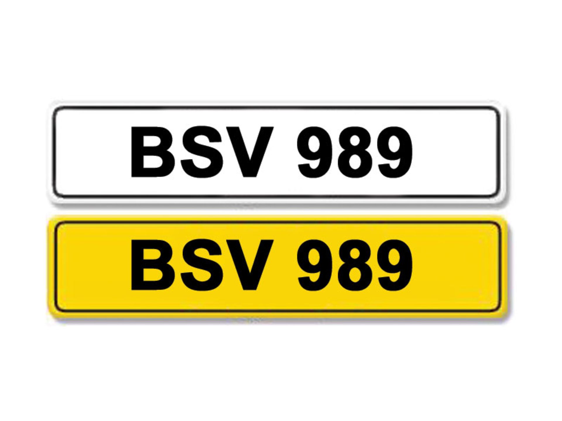 Registration Number BSV 989