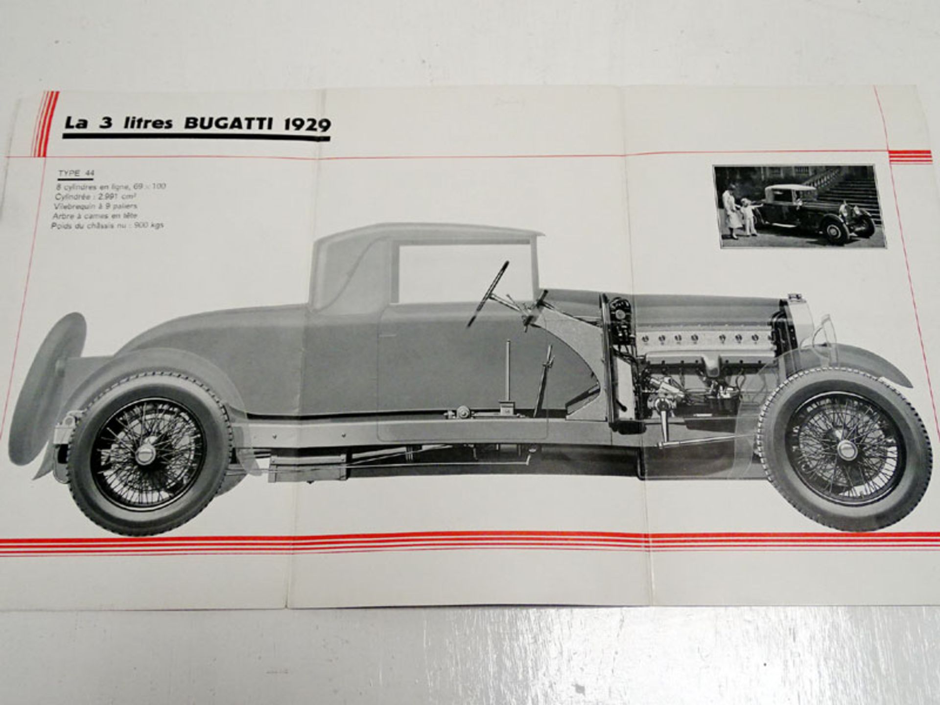 A Rare Bugatti Three Litre Sales Brochure, 1929 - Image 2 of 3