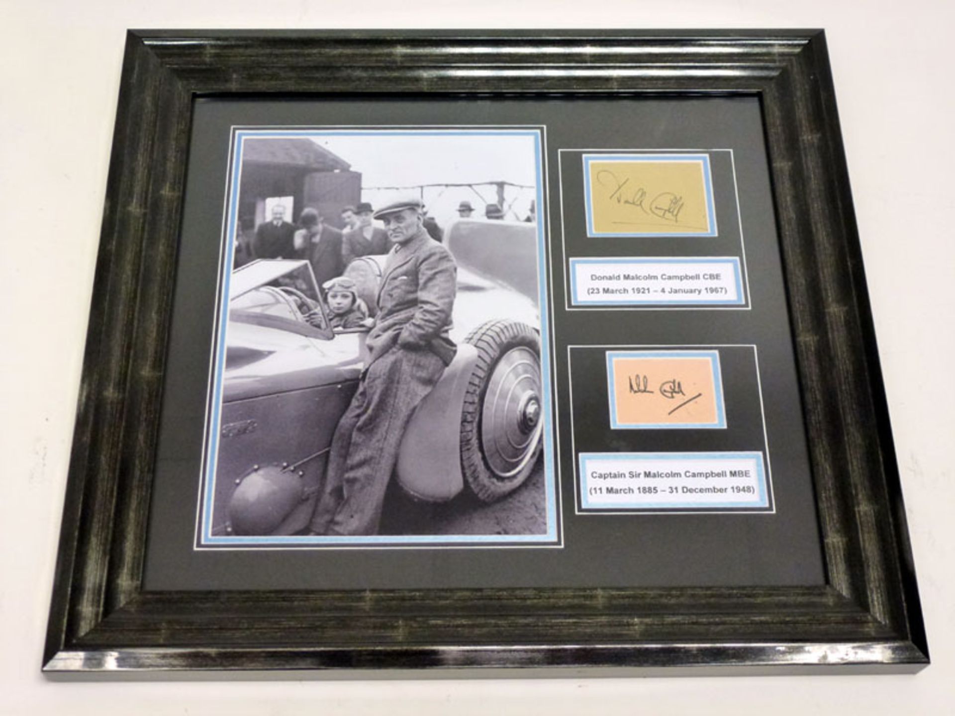 Malcolm and Donald Campbell Signed Photographic Presentation