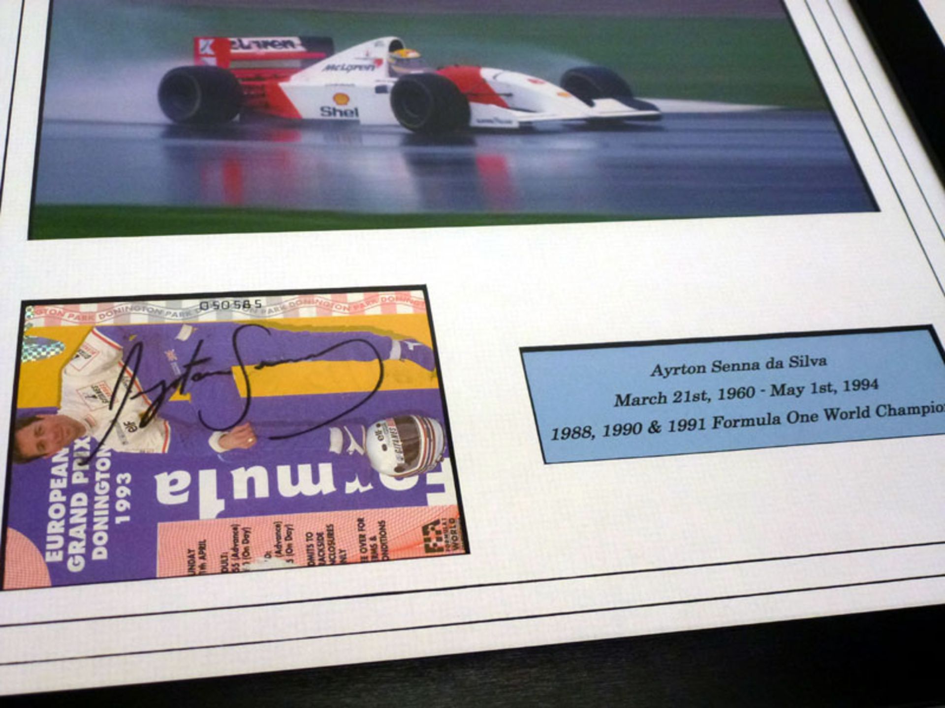 Ayrton Senna Hand-Signed Photographic Presentation - Image 2 of 2