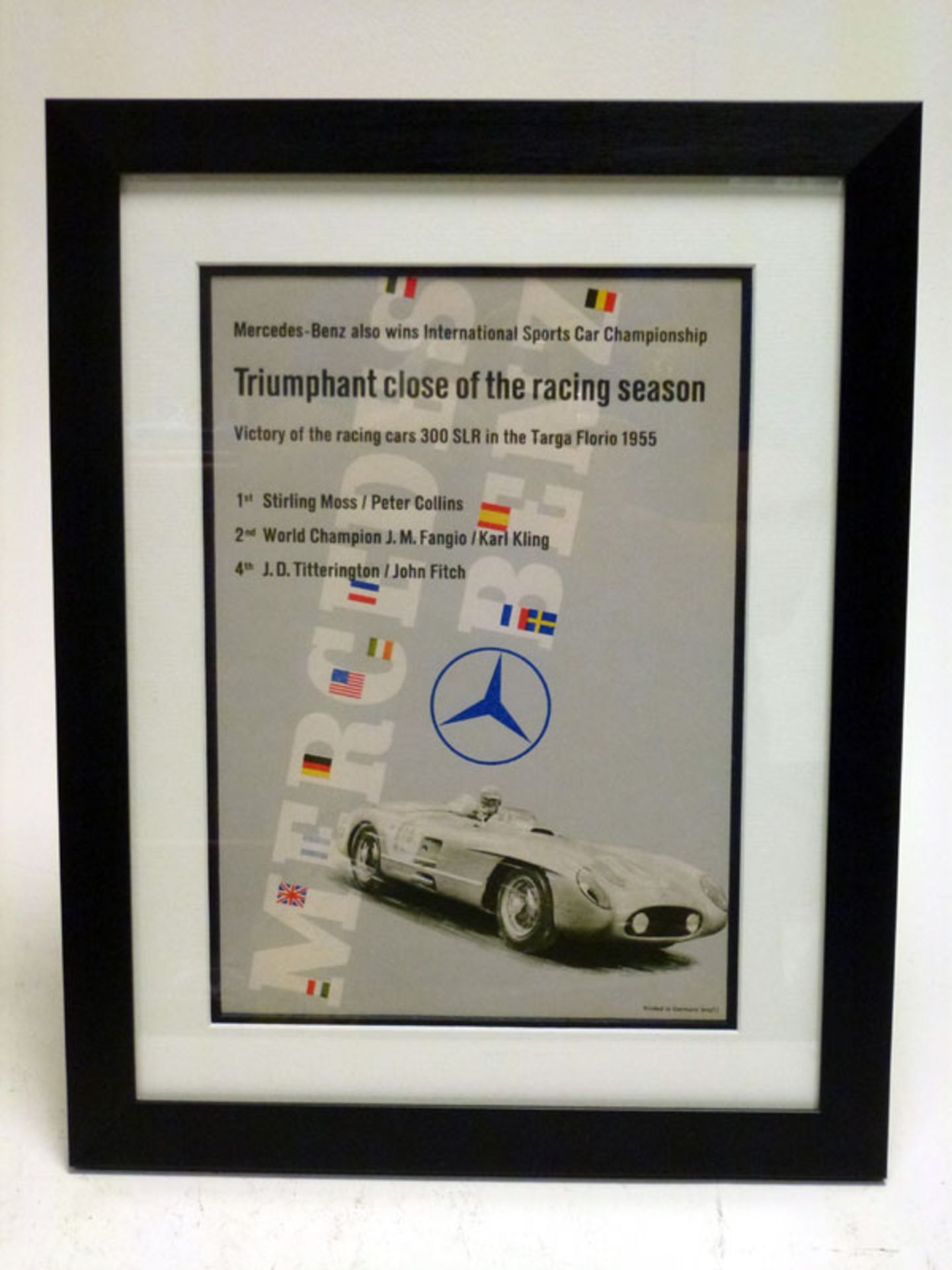 A 1955 Targa Florio Mercedes-Benz Victory Poster