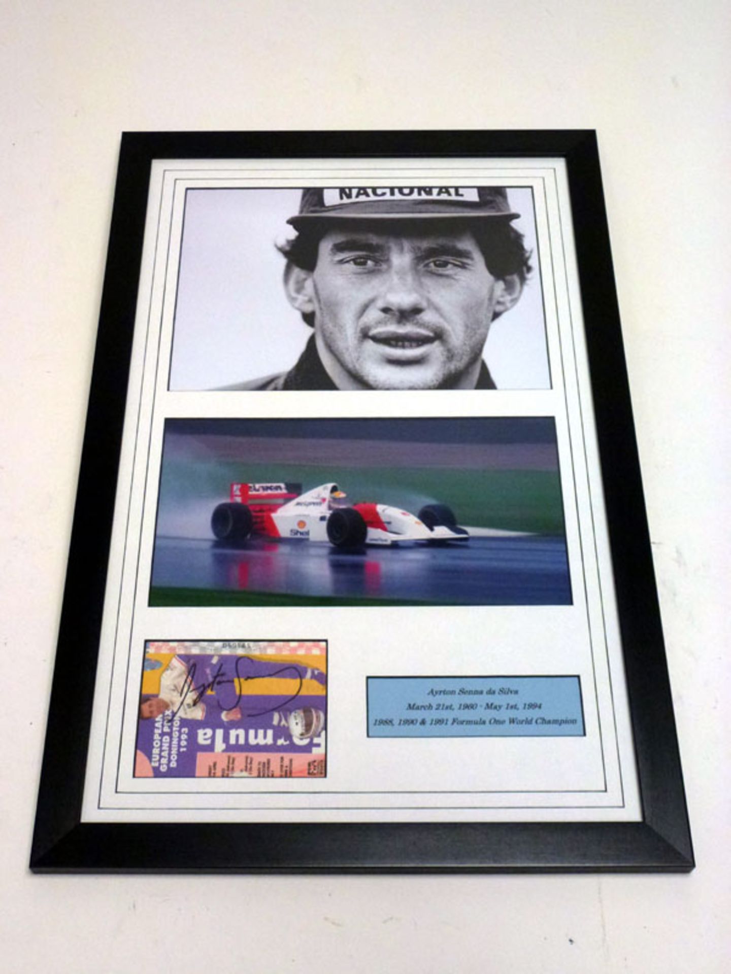 Ayrton Senna Hand-Signed Photographic Presentation