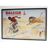 An Original Raleigh Cycles Advertising Poster