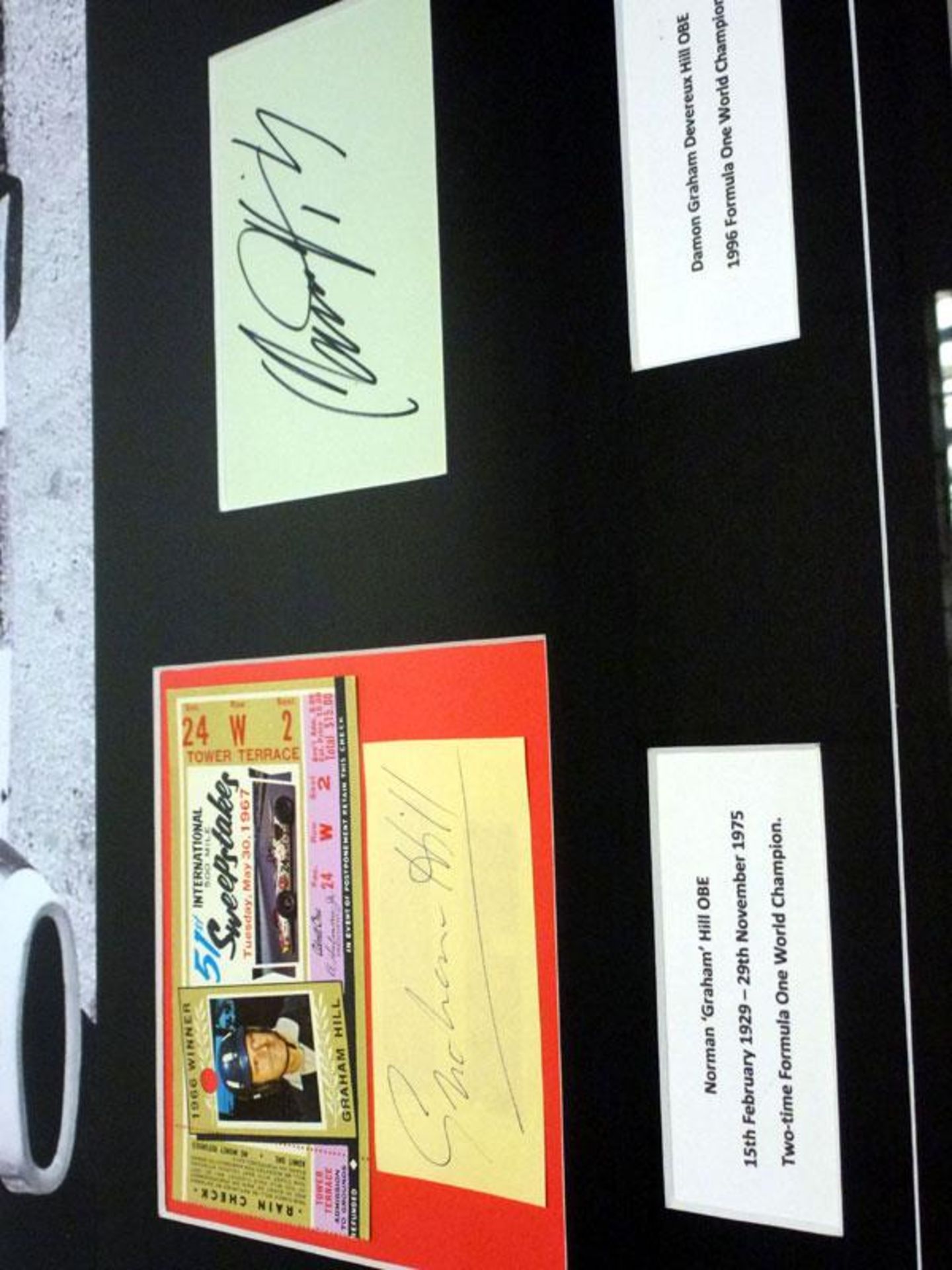 Graham and Damon Hill Signed Photographic Presentation - Image 3 of 3