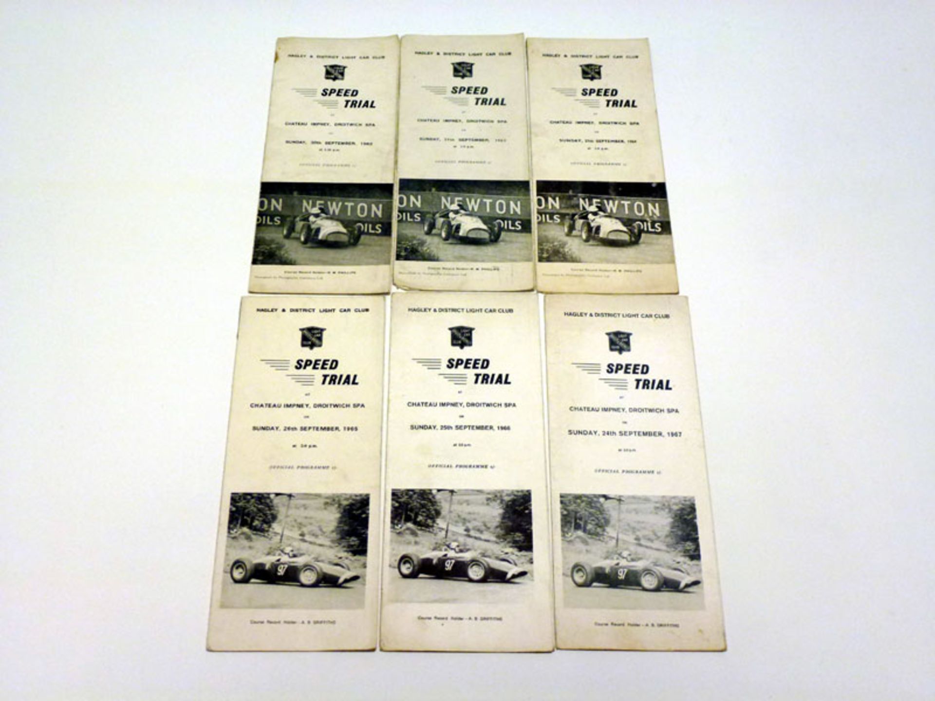 Chateau Impney Speed Trial Programmes