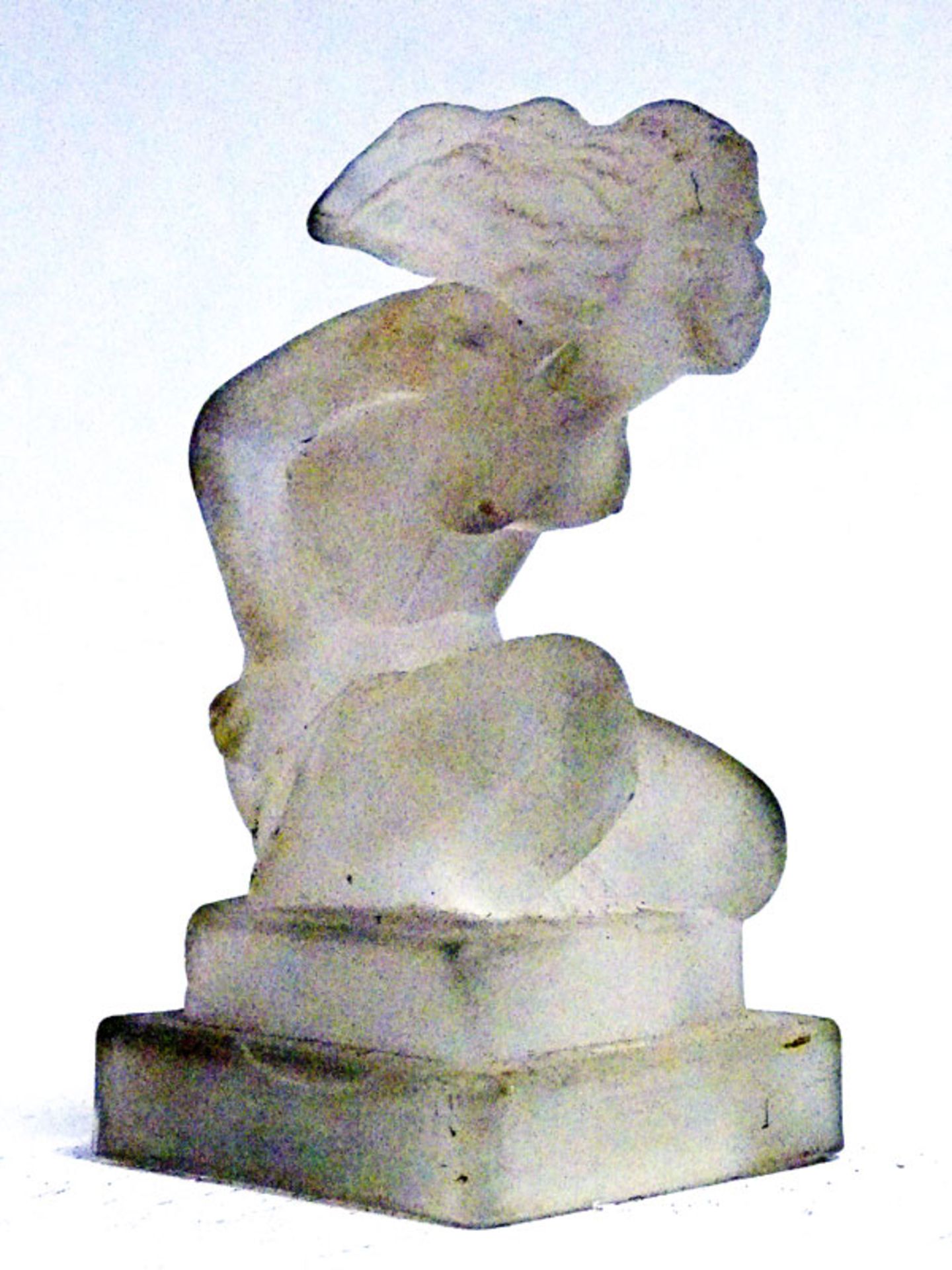 Kneeling Nude' Glass Accessory Mascot by Red Ashay, c1920s