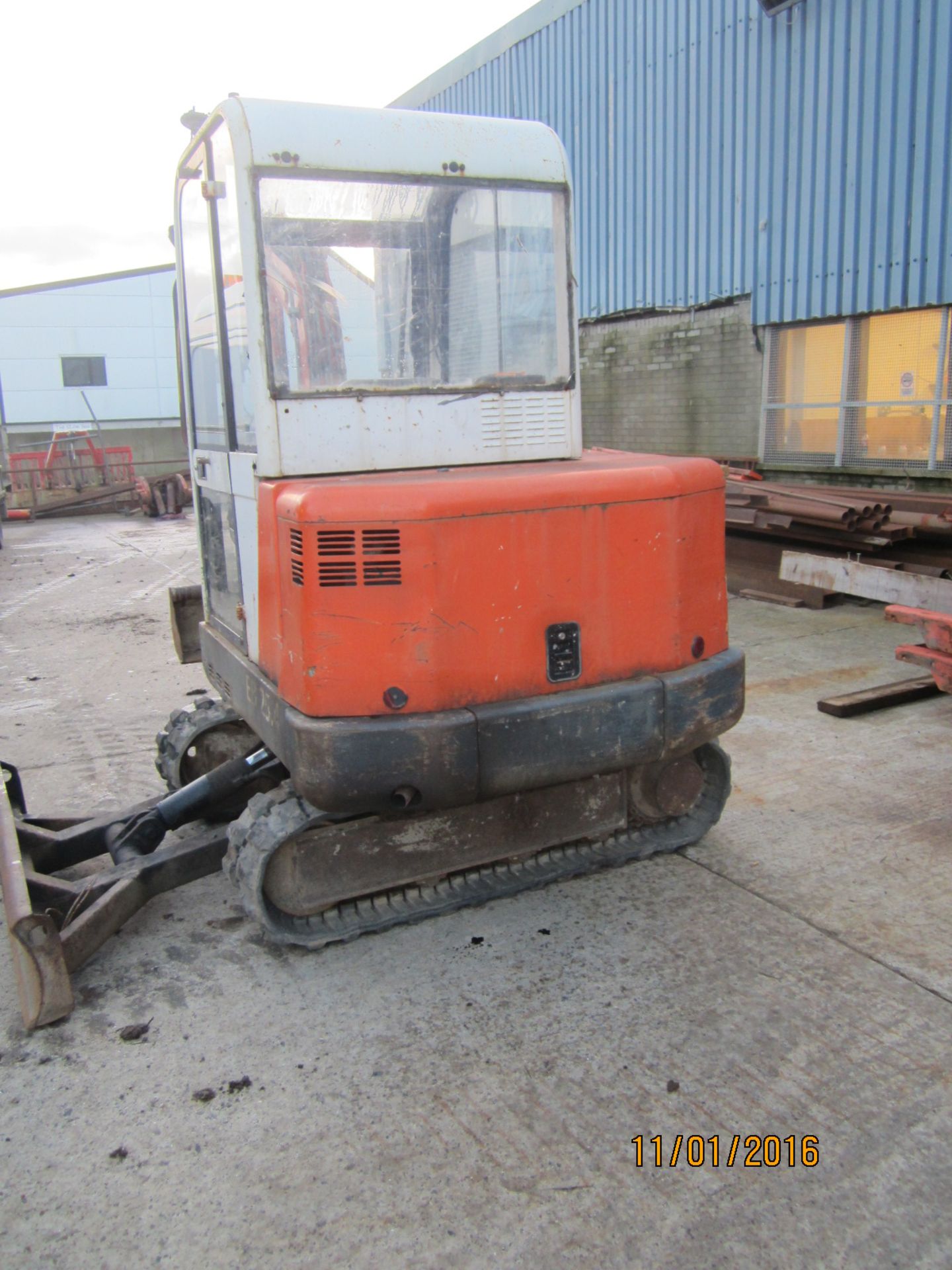 1995 Pel Job EB 25.4 rubber tracked Mini digger c/w blade & digging bucket - Image 4 of 12