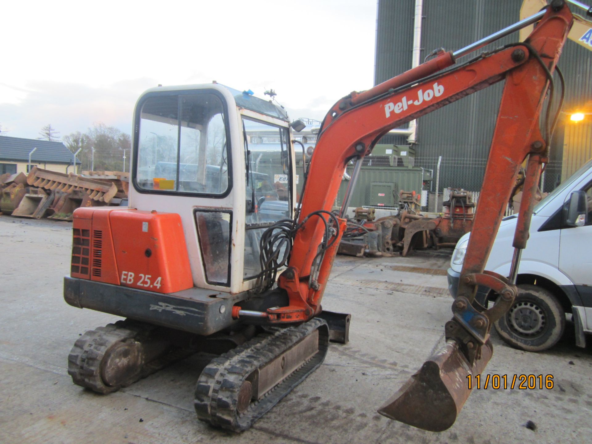 1995 Pel Job EB 25.4 rubber tracked Mini digger c/w blade & digging bucket - Image 3 of 12