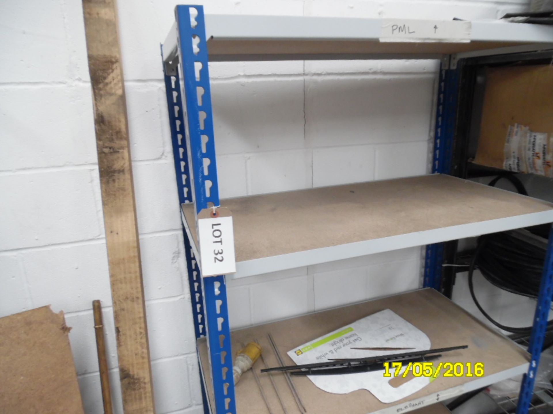 Steel slot-together shelving racks x 3, 0.9m x 0.45m x 1.8m - Image 2 of 3