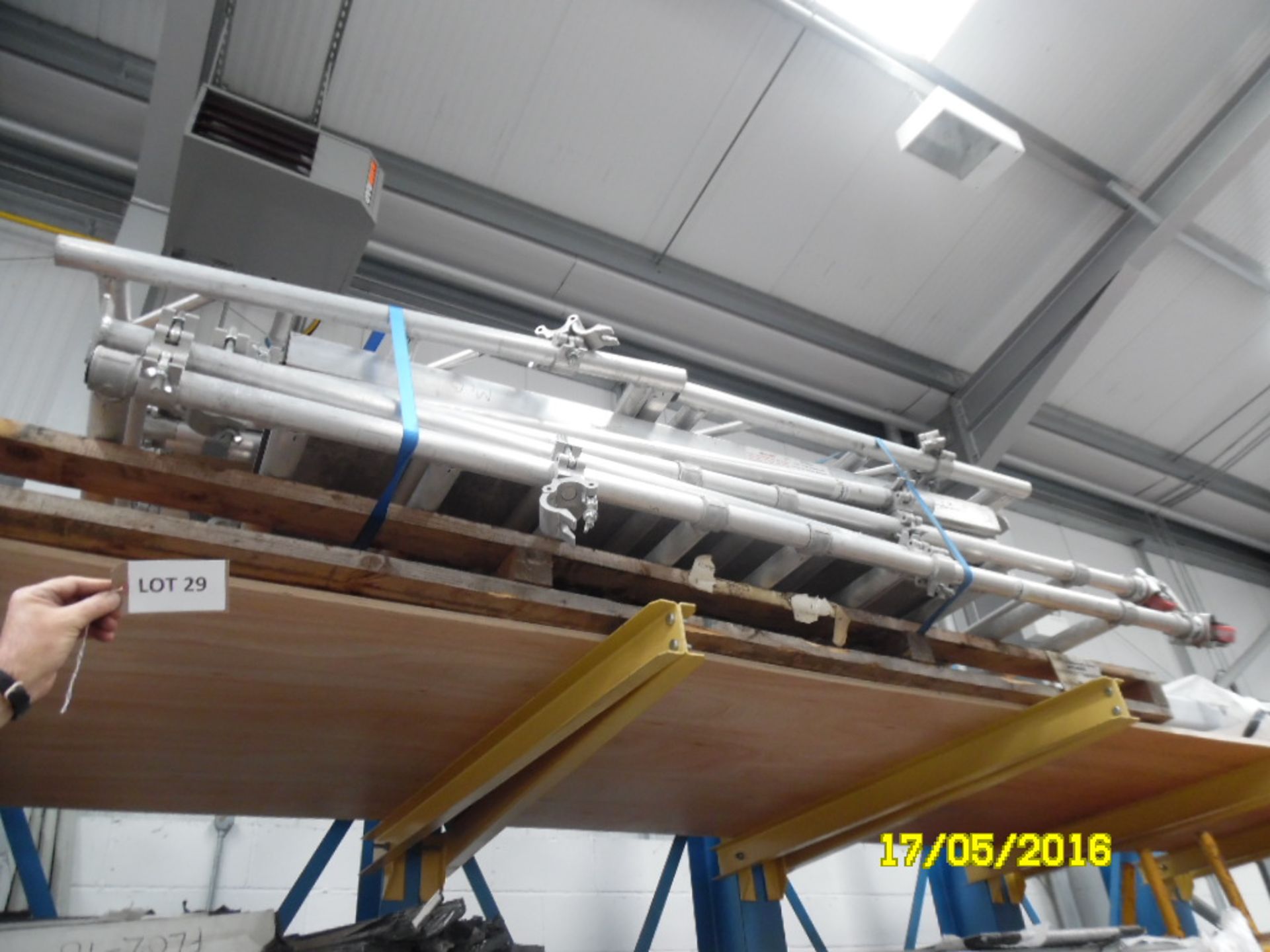 Aluminium scaffold tower, 2.4m height/221kg SWL, (dismantled on pallet), this lot must be - Image 2 of 2