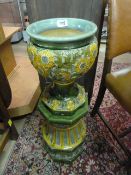 Doulton jardiniere on stand