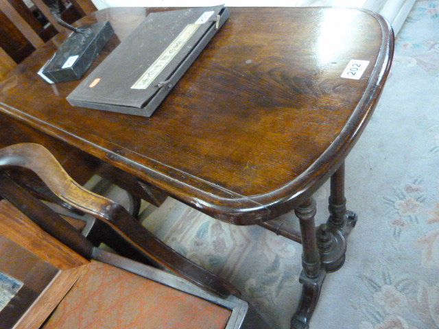 Mahogany hall table with drawer - Image 2 of 6