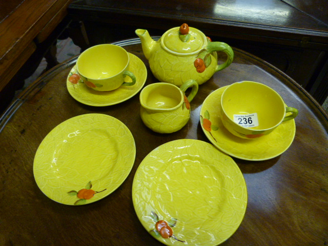 Royal Venton Ware tea for two set (slight chips)