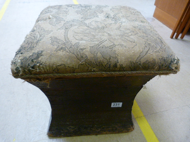 Pitch pine footstool