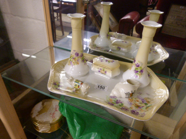 Part dressing table set and two pieces of crested ware - Image 2 of 2