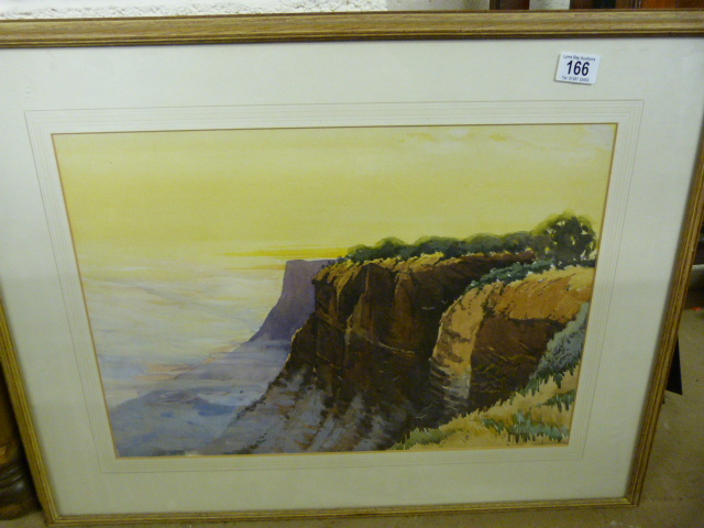 A watercolour of a mountain scene - Image 2 of 2