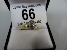 9ct Diamond cluster ring