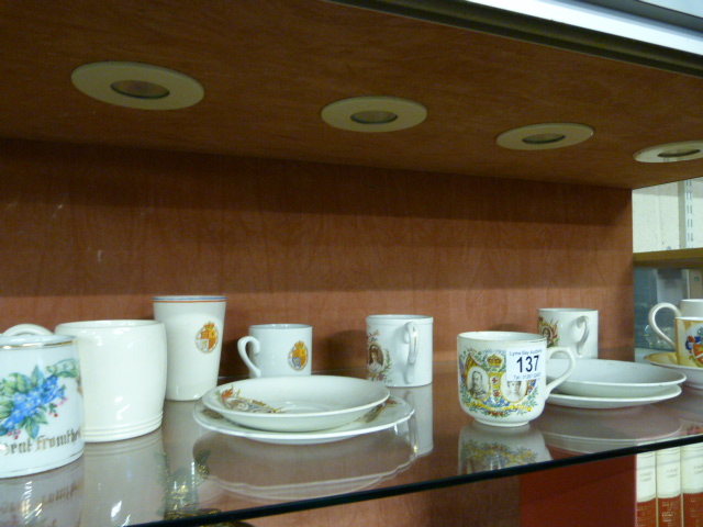 A quantity of commemorative ware