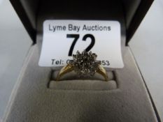 9ct 34 stone diamond ring