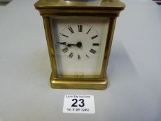 Brass carriage clock