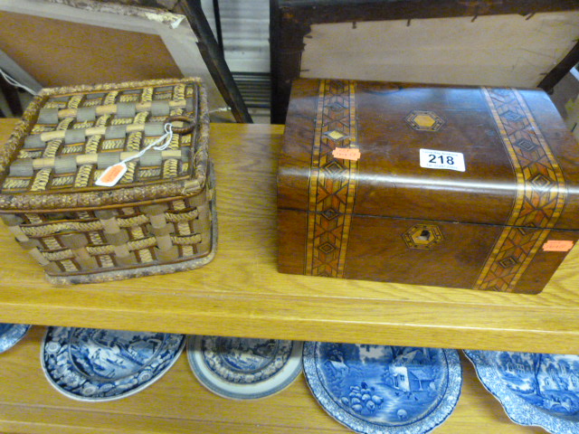 Sewing box and one other