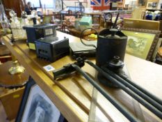 A quantity of calibration equipment - Gyro and a silver plated cruet set etc