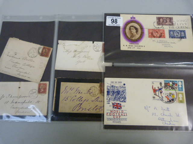 Two sleeves of stamps - Two Victorian Covers and two others