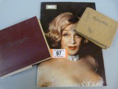 A quantity of autographs including Marlene Dietrich, Vera Lynn, Arthur Askey and Foster and Clarke