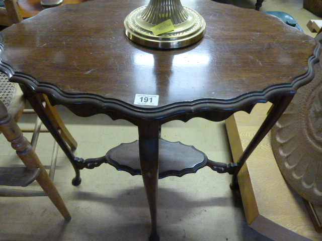 Mahogany shaped occasional table