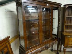 Waring & Gillow display cabinet on claw and ball feet