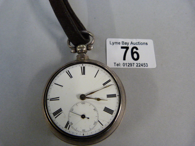 A Pocket watch with a silver case A/F - Image 2 of 2