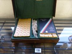 A Vintage MahJong set in leather case