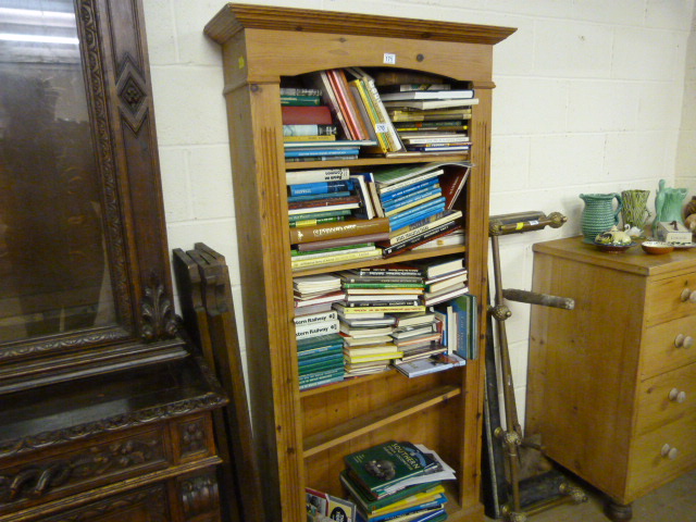 Tall pine bookcase