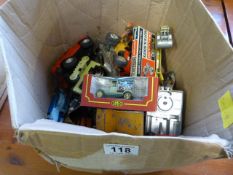 Box of misc cars inc corgi