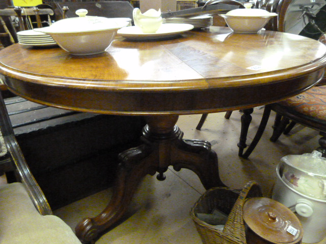 Victorian tip up breakfast table