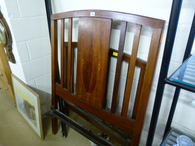 Edwardian inlaid single bed with irons - Image 18 of 36