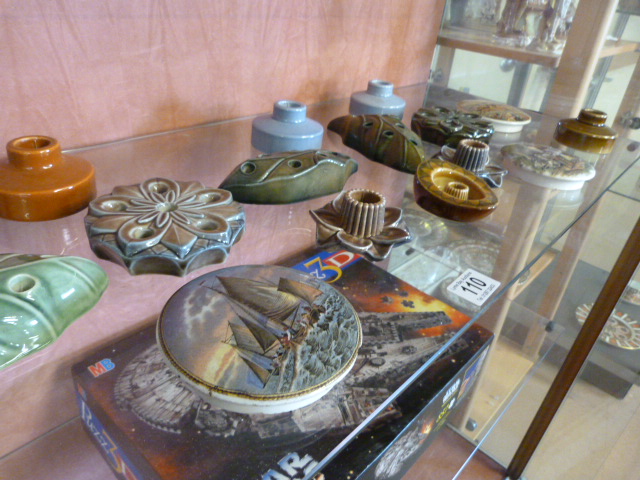 A quantity of various candle holders and 4 pot lids - Image 14 of 19