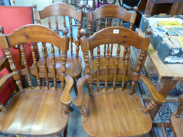 Set of five American style dining chairs - Image 2 of 9